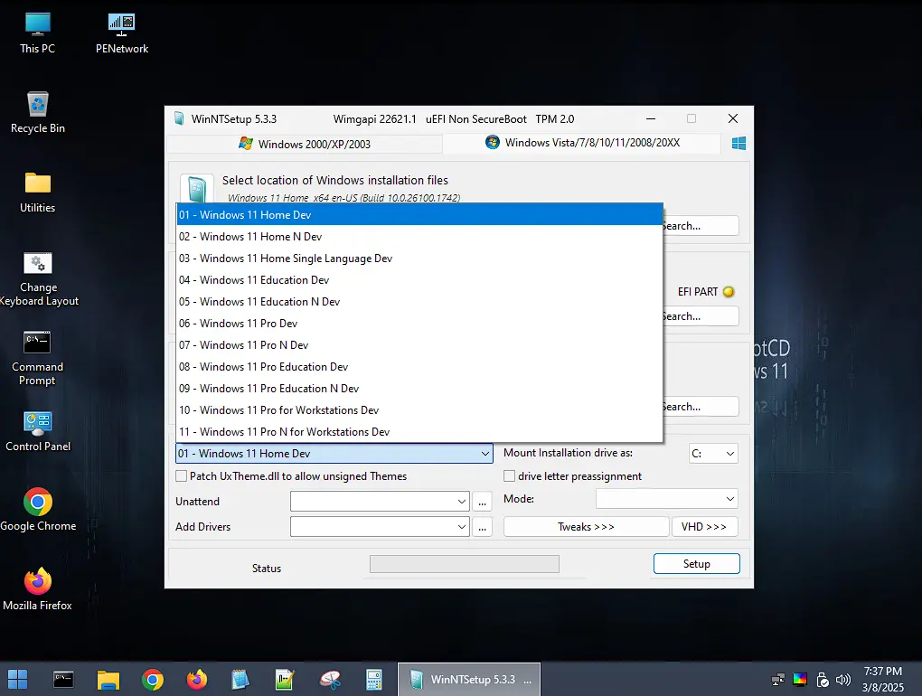 Select Windows Edition